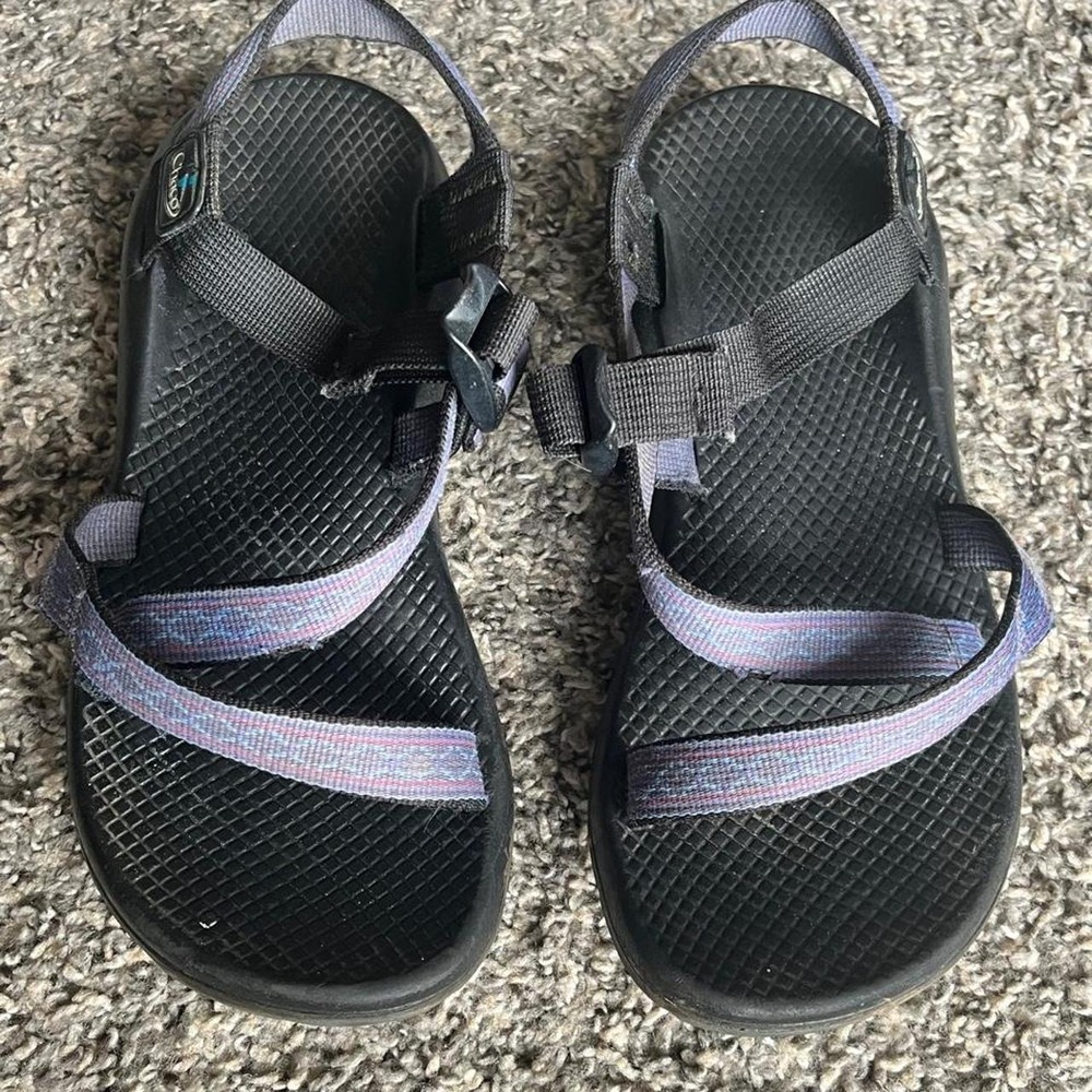 Chaco Z1 Classic Sport Sandals Womens 8 Blue Purple Strappy Vibram Hiking Shoes